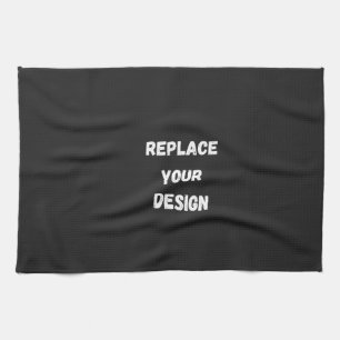 Custom black simple Design Add Photo or Text Kitchen Towel