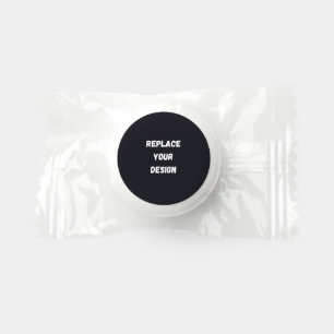 Custom black simple Design Add Photo or Text Life Saver® Mints
