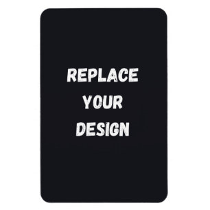 Custom black simple Design Add Photo or Text Magnet