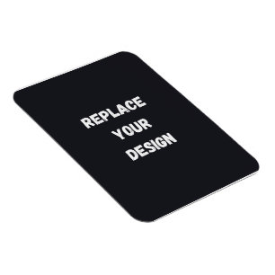 Custom black simple Design Add Photo or Text Magnet