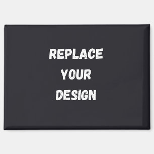 Custom black simple Design Add Photo or Text Magnet