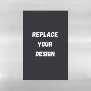 Custom black simple Design Add Photo or Text Magnetic Dry Erase Sheet