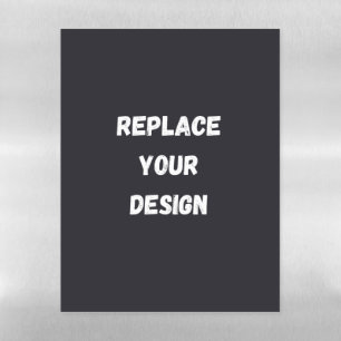 Custom black simple Design Add Photo or Text Magnetic Dry Erase Sheet