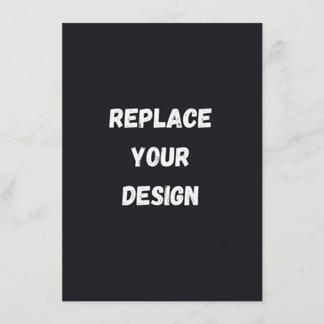 Custom black simple Design Add Photo or Text Menu (Front)