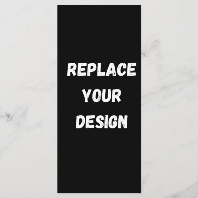 Custom black simple Design Add Photo or Text Menu (Front)