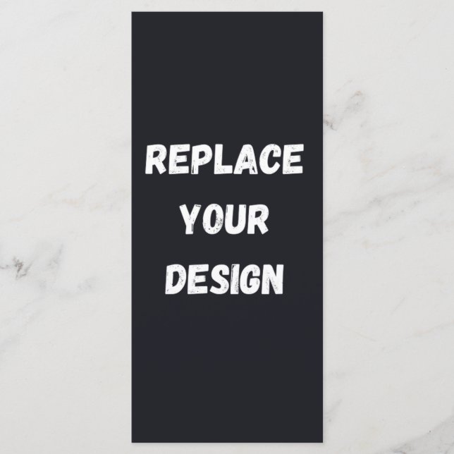 Custom black simple Design Add Photo or Text Menu (Front)