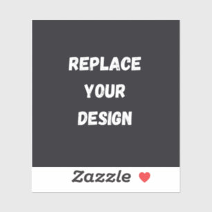 Custom black simple Design Add Photo or Text Sticker
