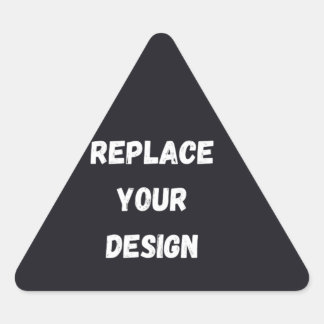 Custom black simple Design Add Photo or Text Triangle Sticker