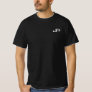 Custom Black Template Name Monogram Mens Elegant T-Shirt