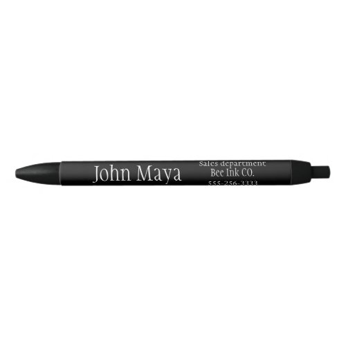 Custom Black Trim Pen Black Ink Black Ink Pen