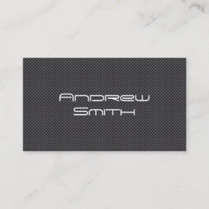 Custom Black & White Carbon Fiber Business Card
