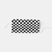 Custom Black White Checkered Check Flag Pattern Adult Cloth Face Mask (Front, Folded)