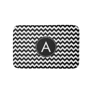 Black And White Chevron Bath Mats Rugs Zazzle