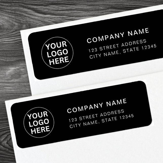 Custom Black & White Classic Logo & Text  Label (Creator Uploaded)