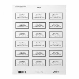 Custom Black & White Envelope Address Labels | Zazzle