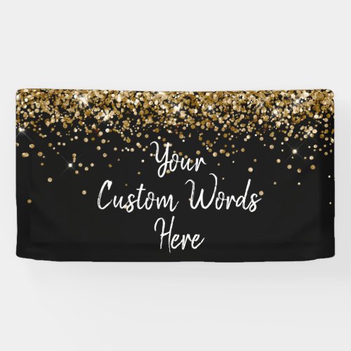 Custom Black White Gold Birthday Party Photo Booth