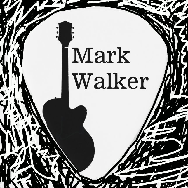 Custom Black&White Guitar Picks for the Guitarist (Creator Uploaded)