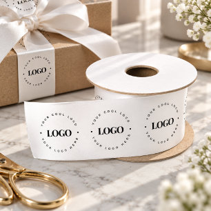 Custom Black & White Logo Business Ribbon