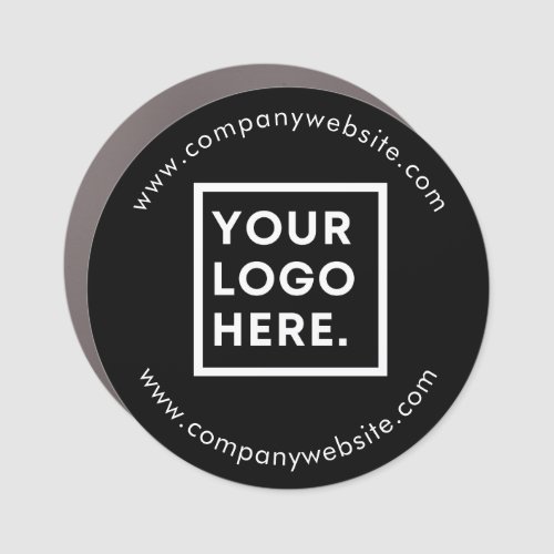 Custom Black  White Minimal Add Business Logo  Car Magnet