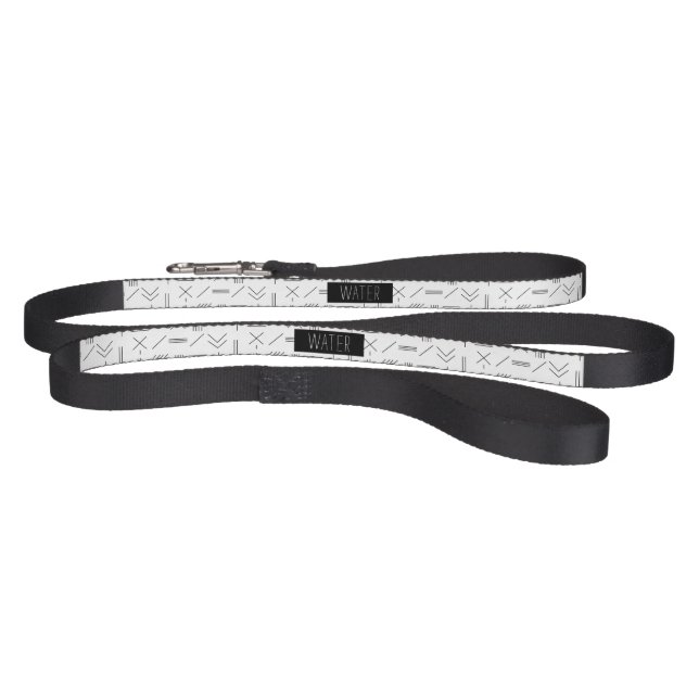 Custom Black White Minimalist Modern Geometric  Pet Leash (Full)