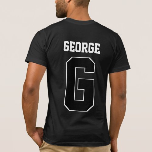 Custom Black White Personalized Monogram For Him T_Shirt