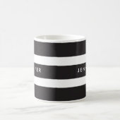 Custom Black & White Striped Mug (Center)