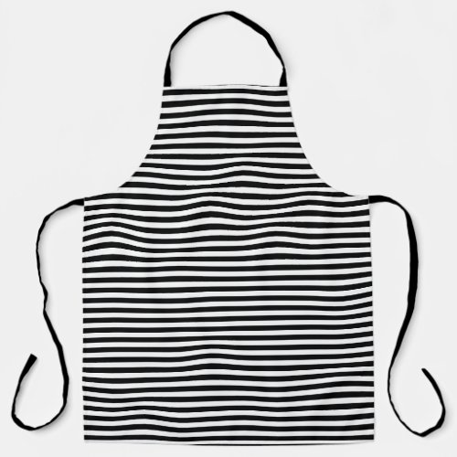 Custom Black White Stripes Apron