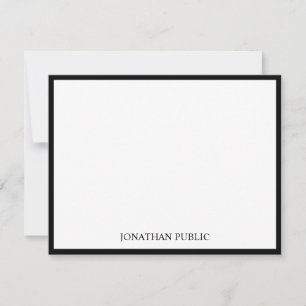 Custom Black White Template Simple Personalized