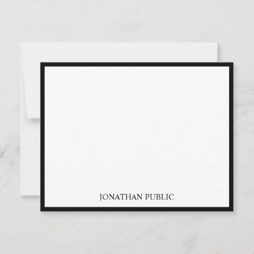 Custom Black White Template Simple Personalized