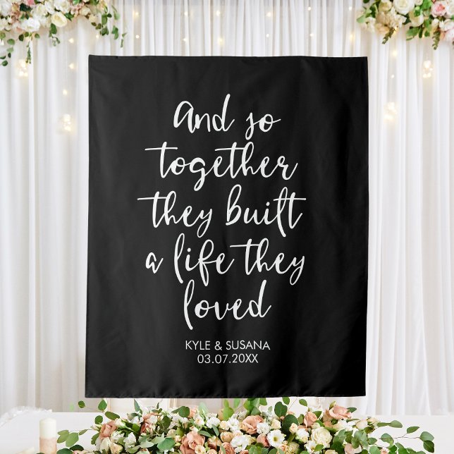 Custom Black & White Wedding Backdrop So Together (Custom Black & White Wedding Backdrop So Together
)