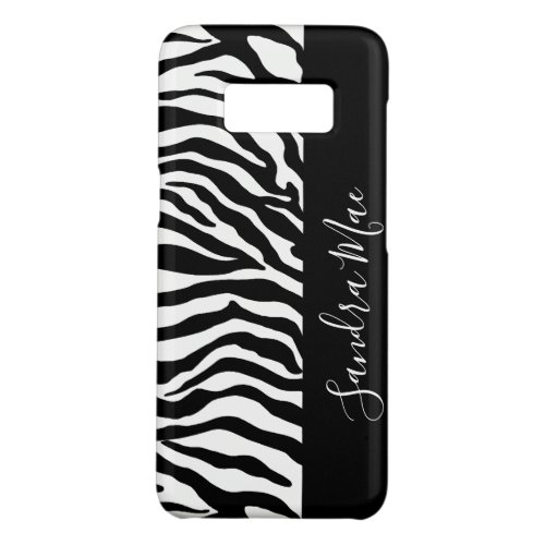 Custom Black White Zebra Stripes Print Art Pattern Case_Mate Samsung Galaxy S8 Case