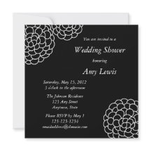 Custom Black & Whte Wedding Shower Invitation