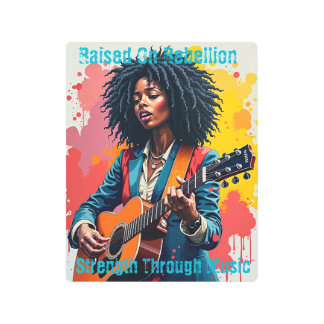 Custom Black Woman Guitarist Art Inspirational