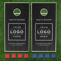 Custom Black Wood Business Name Logo