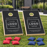Custom Black Wood Business Name Logo