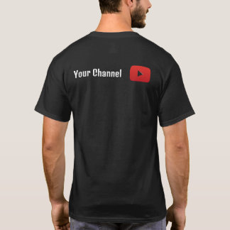 Custom Black YouTube Channel Logo T-Shirt – Person