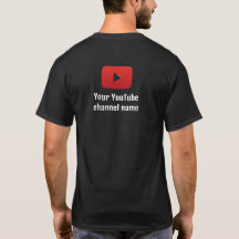 Custom Black YouTube Channel Logo T-Shirt – Person