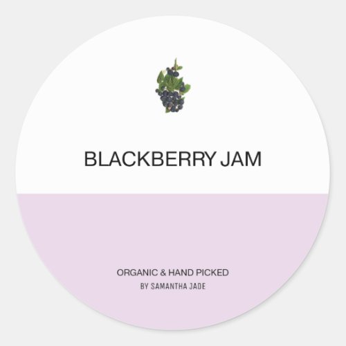 Custom Blackberry Jam  Preserve Jar Labels 
