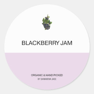 Custom Blackberry Jam & Preserve Jar Labels