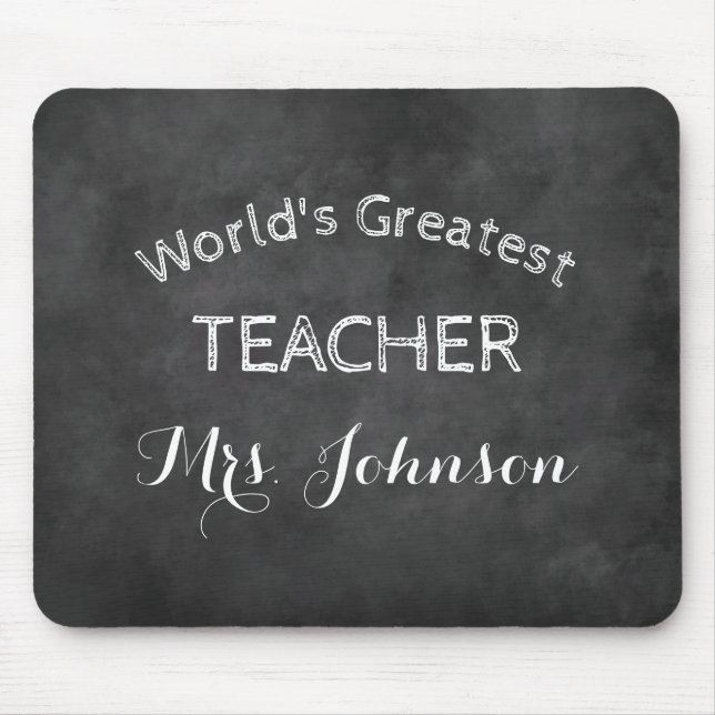 Custom blackboard chalkboard school teacher gift mouse pad (Front)