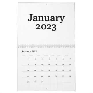 Custom Blank Calendar 2023 With Holidays