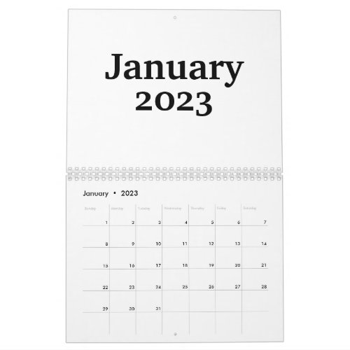 Custom Blank Calendar 2023 With Holidays