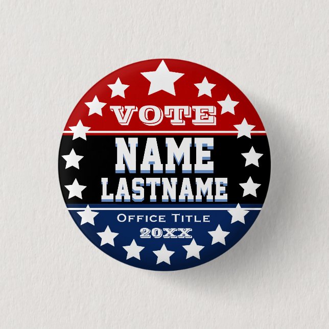 Custom Blank Campaign Template Pinback Button (Front)