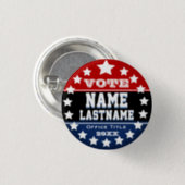 Custom Blank Campaign Template Pinback Button | Zazzle