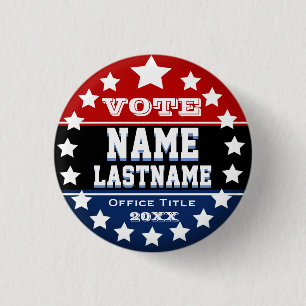 Custom Blank Campaign Template Pinback Button