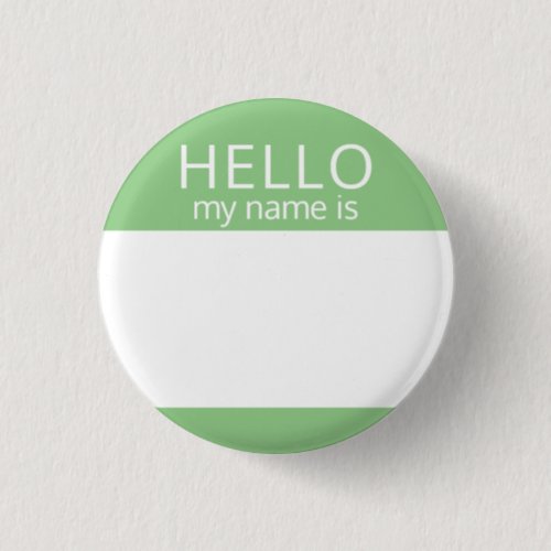 Custom Blank HELLO My Name Is Badge Button