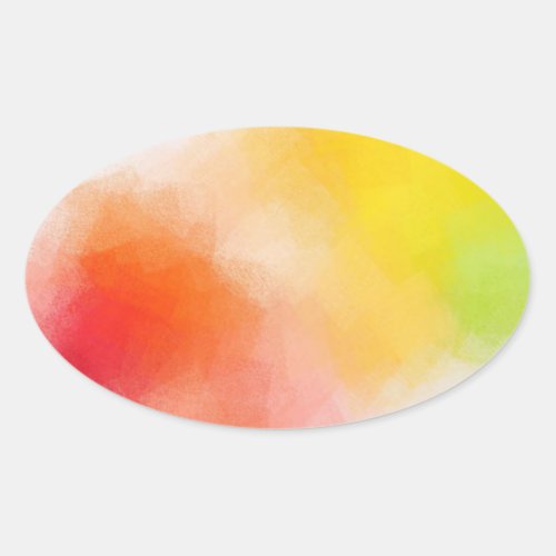 Custom Blank Modern Colorful Abstract Art Template Oval Sticker