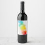 Custom Blank Modern Colorful Pink Red Yellow Blue Wine Label