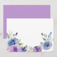 Custom Blank Purple Blue Floral