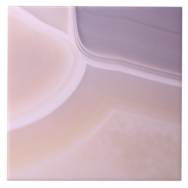 Custom Blank Purple Pink Agate Crystal Patterns Ceramic Tile (Front)